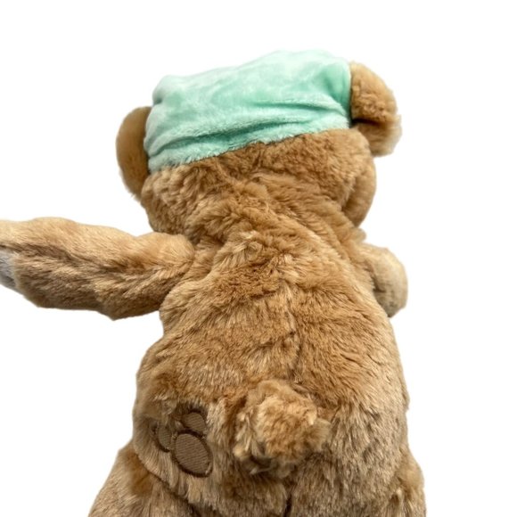 Disney Hidden Mickey Bear My First Plush Pre Duffy Disney Parks Green PJs Teddy - Picture 9 of 16